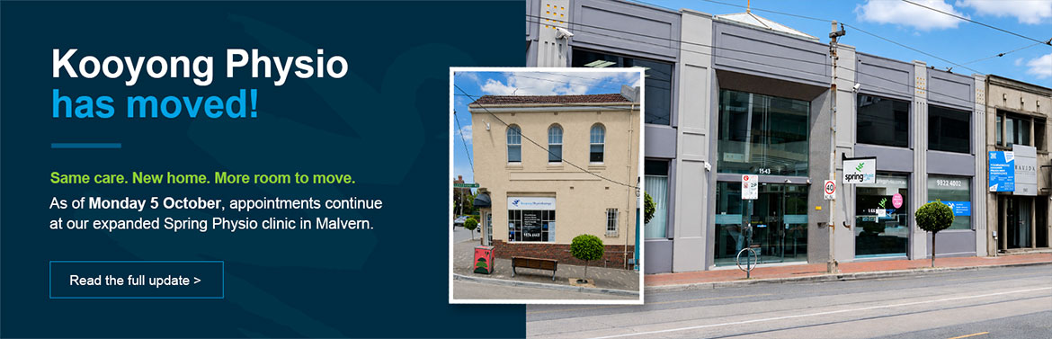 Kooyong Physio has moved to Malvern